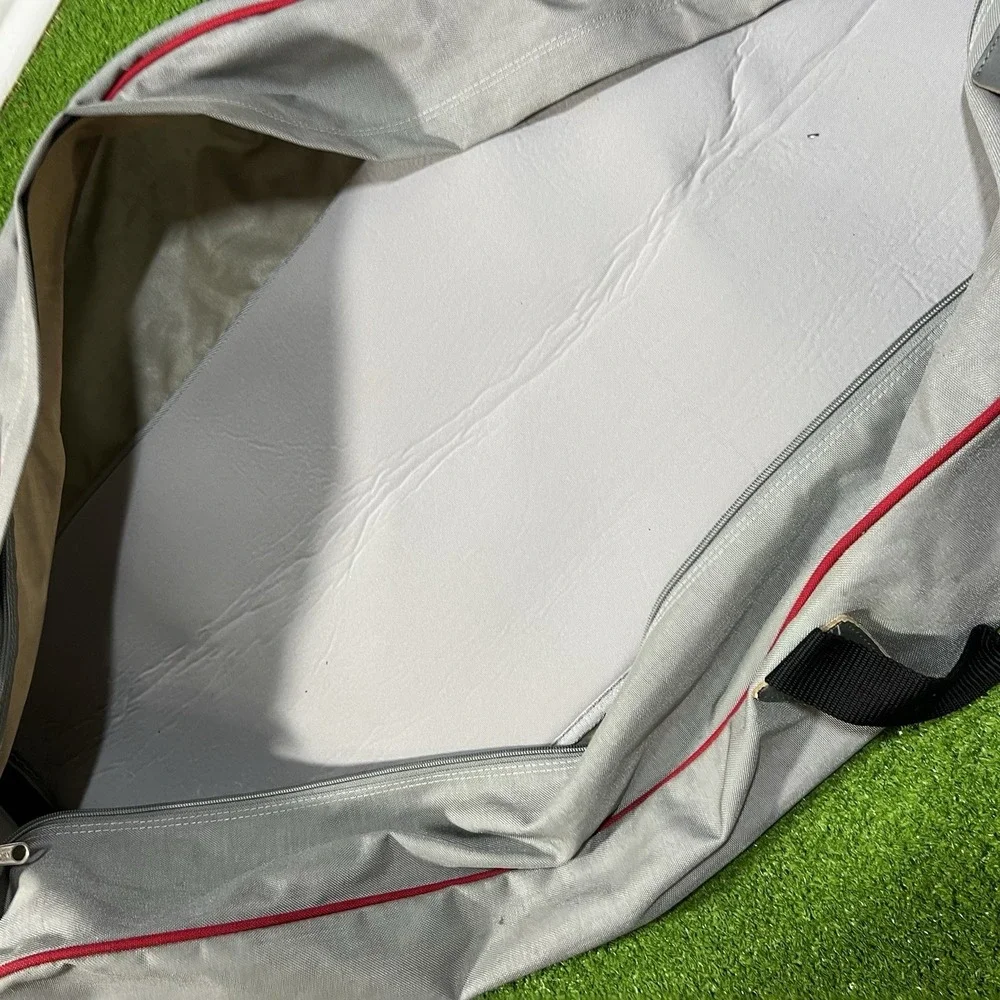 Vintage‎ Taylor Made Golf Zippered Travel Bag Gray Red 90s Padded & Hard Top